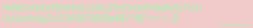 MerrimentHelicopter Font – Green Fonts on Pink Background