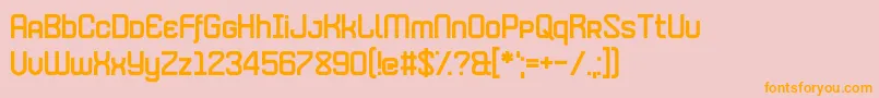 MerrimentHelicopter Font – Orange Fonts on Pink Background