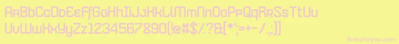 MerrimentHelicopter Font – Pink Fonts on Yellow Background