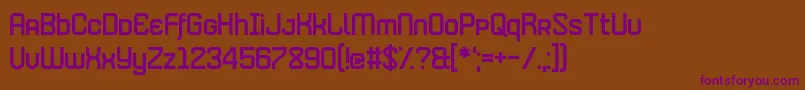 MerrimentHelicopter Font – Purple Fonts on Brown Background