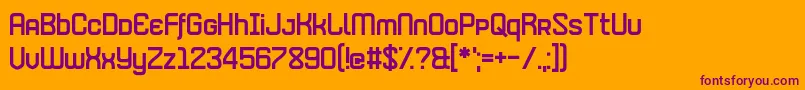 MerrimentHelicopter Font – Purple Fonts on Orange Background
