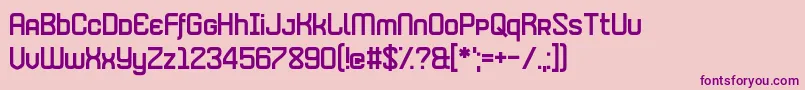 MerrimentHelicopter Font – Purple Fonts on Pink Background