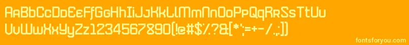 MerrimentHelicopter Font – Yellow Fonts on Orange Background