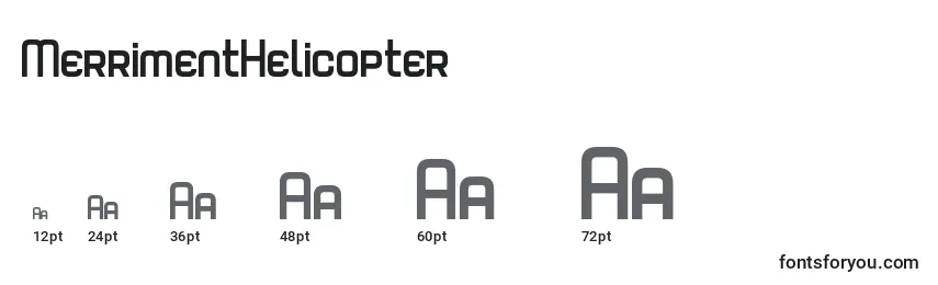 Размеры шрифта MerrimentHelicopter
