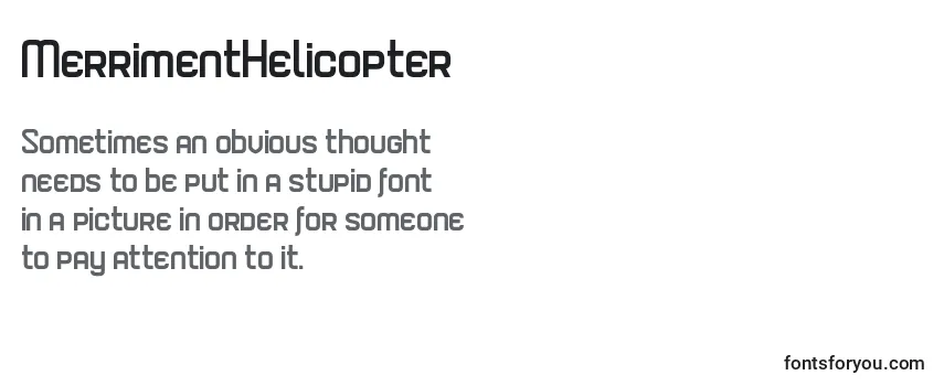 MerrimentHelicopter Font