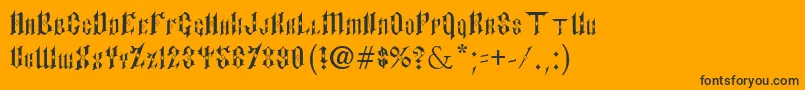 fuente PaulsSinnerFont – Fuentes Negras Sobre Fondo Naranja