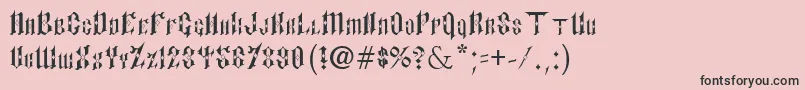 Fonte PaulsSinnerFont – fontes pretas em um fundo rosa