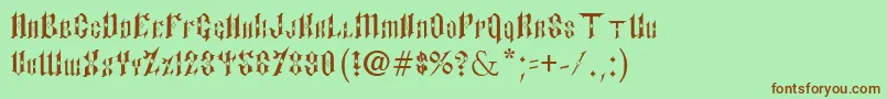 fuente PaulsSinnerFont – Fuentes Marrones Sobre Fondo Verde