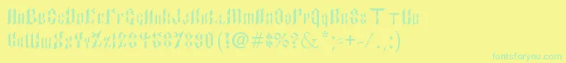PaulsSinnerFont Font – Green Fonts on Yellow Background