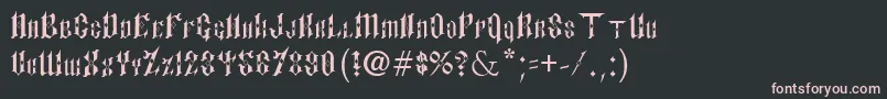 フォントPaulsSinnerFont – 黒い背景にピンクのフォント