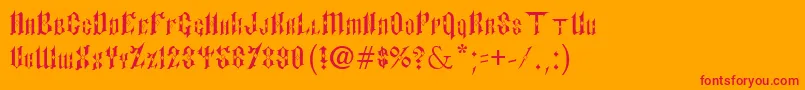 PaulsSinnerFont Font – Red Fonts on Orange Background