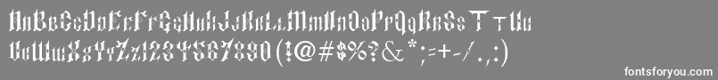 Шрифт PaulsSinnerFont – белые шрифты на сером фоне