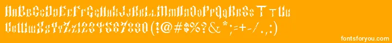 Saiba mais sobre a fonte PaulsSinnerFont Fonte PaulsSinnerFont – fontes brancas em um fundo laranja