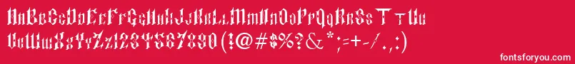 Fonte PaulsSinnerFont – fontes brancas em um fundo vermelho