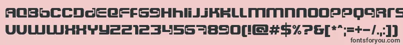 Fonte DsCosmoSemiExpandedSemibold – fontes pretas em um fundo rosa