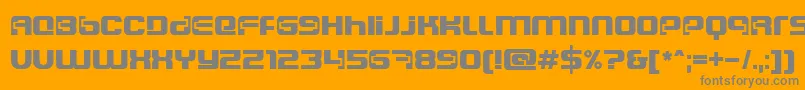 DsCosmoSemiExpandedSemibold-Schriftart – Graue Schriften auf orangefarbenem Hintergrund