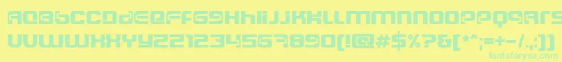 DsCosmoSemiExpandedSemibold-fontti – vihreät fontit keltaisella taustalla