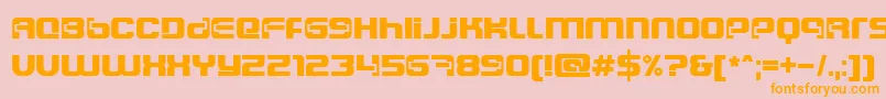 Police DsCosmoSemiExpandedSemibold – polices orange sur fond rose