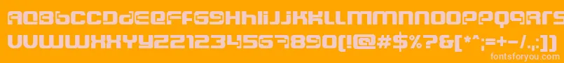 DsCosmoSemiExpandedSemibold-Schriftart – Rosa Schriften auf orangefarbenem Hintergrund