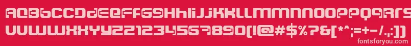 DsCosmoSemiExpandedSemibold-fontti – vaaleanpunaiset fontit punaisella taustalla