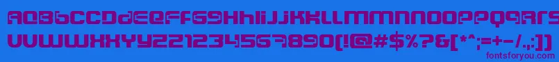 DsCosmoSemiExpandedSemibold-Schriftart – Violette Schriften auf blauem Hintergrund