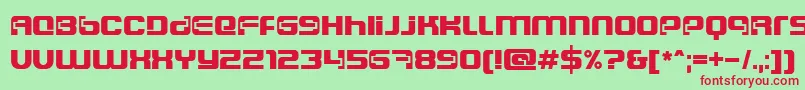 DsCosmoSemiExpandedSemibold Font – Red Fonts on Green Background