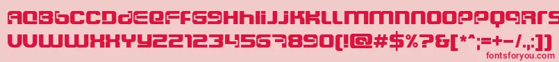 DsCosmoSemiExpandedSemibold-fontti – punaiset fontit vaaleanpunaisella taustalla