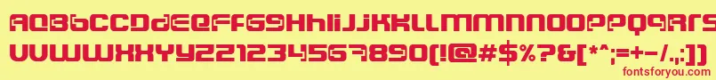 DsCosmoSemiExpandedSemibold Font – Red Fonts on Yellow Background