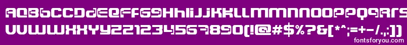 Fonte DsCosmoSemiExpandedSemibold – fontes brancas em um fundo violeta
