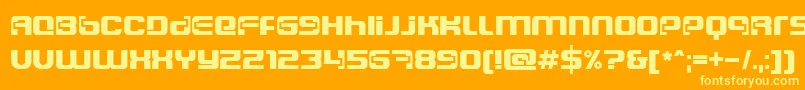 DsCosmoSemiExpandedSemibold Font – Yellow Fonts on Orange Background