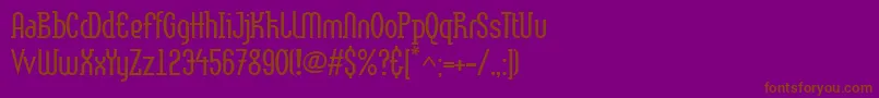 LinotypemethodLight-fontti – ruskeat fontit violetilla taustalla