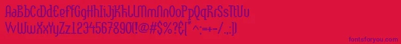 Police LinotypemethodLight – polices violettes sur fond rouge