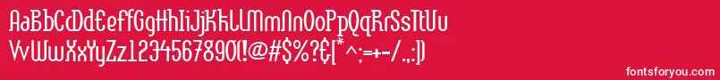 LinotypemethodLight Font – White Fonts on Red Background