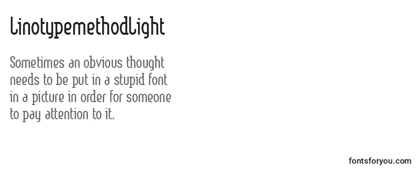 LinotypemethodLight フォントのレビュー