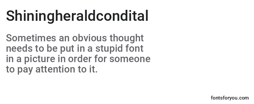 Shiningheraldcondital Font