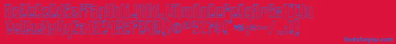 AngieTanlines Font – Blue Fonts on Red Background