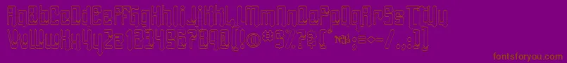 Шрифт AngieTanlines – коричневые шрифты на фиолетовом фоне