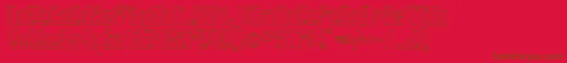 AngieTanlines Font – Brown Fonts on Red Background