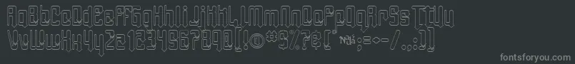 Fonte AngieTanlines – fontes cinzas em um fundo preto