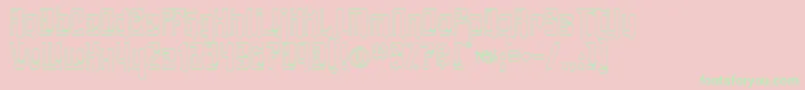 AngieTanlines Font – Green Fonts on Pink Background