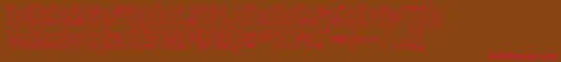 AngieTanlines Font – Red Fonts on Brown Background