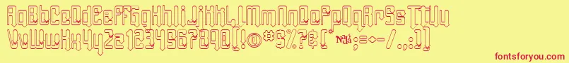 AngieTanlines Font – Red Fonts on Yellow Background
