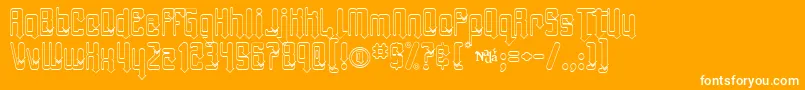 AngieTanlines Font – White Fonts on Orange Background