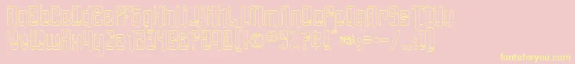 AngieTanlines Font – Yellow Fonts on Pink Background