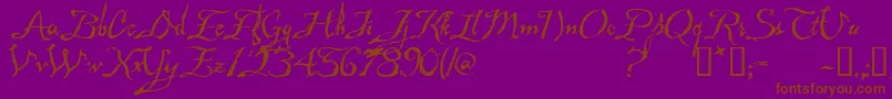 Malagua Font – Brown Fonts on Purple Background