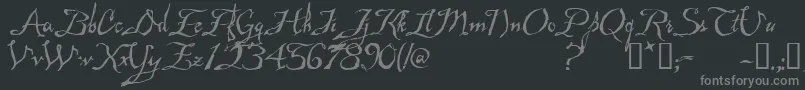 フォントMalagua – 黒い背景に灰色の文字