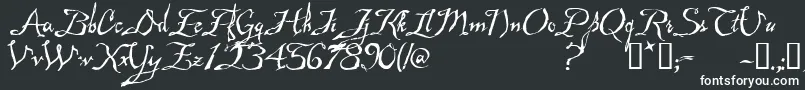Malagua Font – White Fonts on Black Background