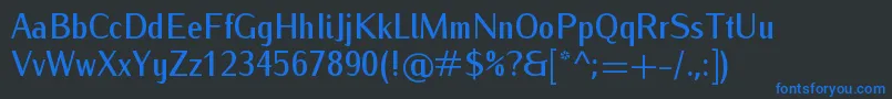 IwonacondmediumRegular Font – Blue Fonts on Black Background