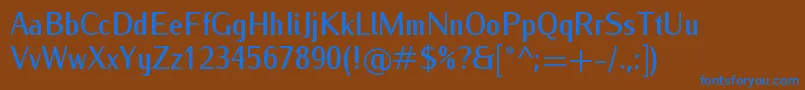 IwonacondmediumRegular Font – Blue Fonts on Brown Background