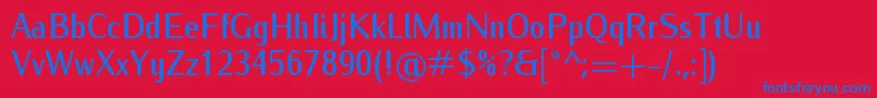 IwonacondmediumRegular Font – Blue Fonts on Red Background